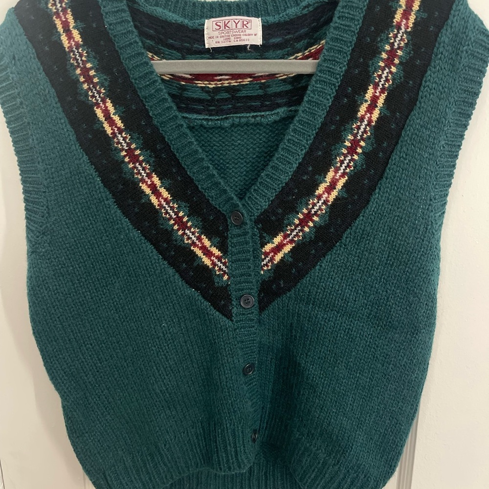Vintage Women's Teal Sweater Vest